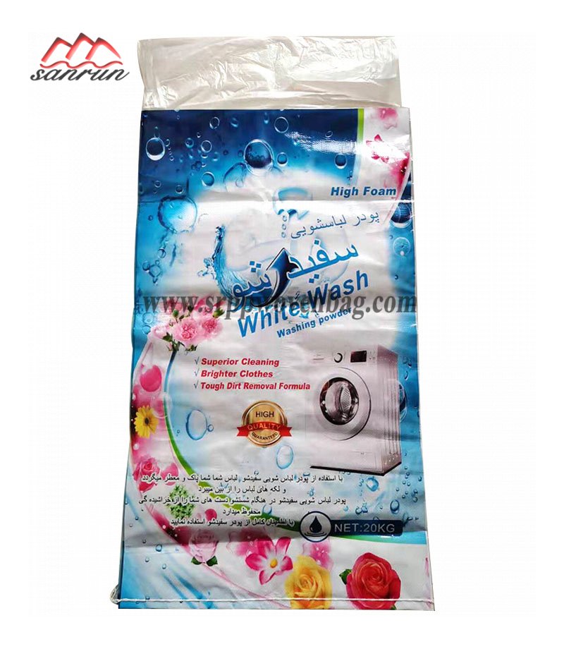 20kg Washing Powder BOPP Woven Bag With HDPE Liner