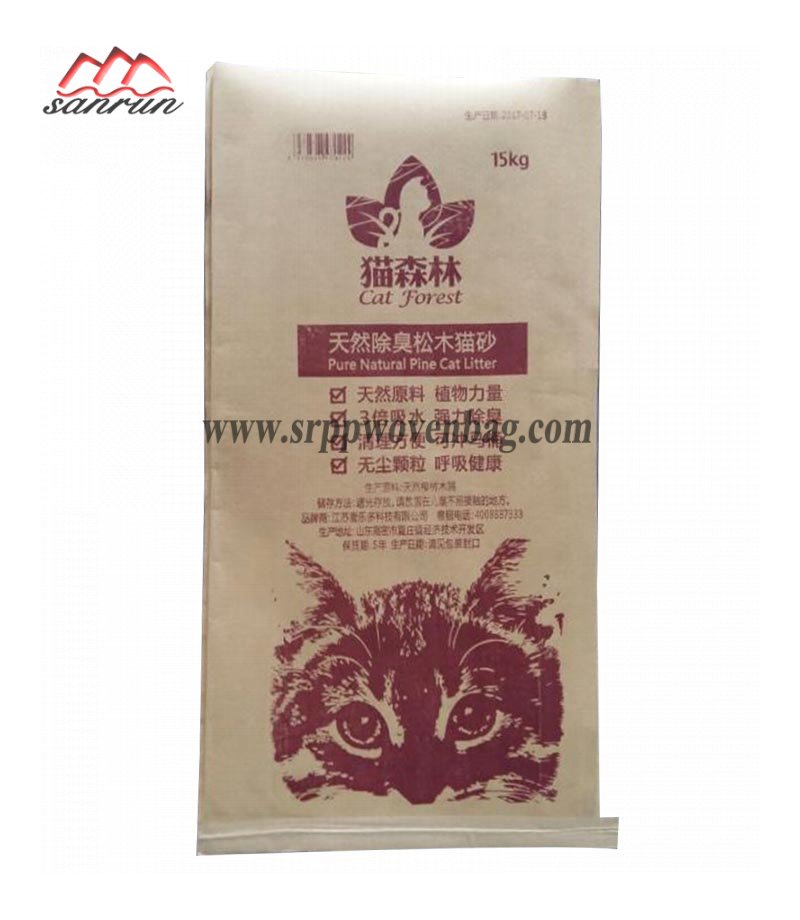 15kg Paper-Plastic Woven Bag For Cat Litter 