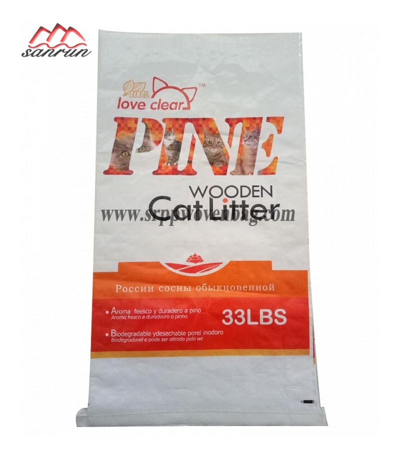 Paper-Plastic Woven Bag For 33LBS Cat Litter