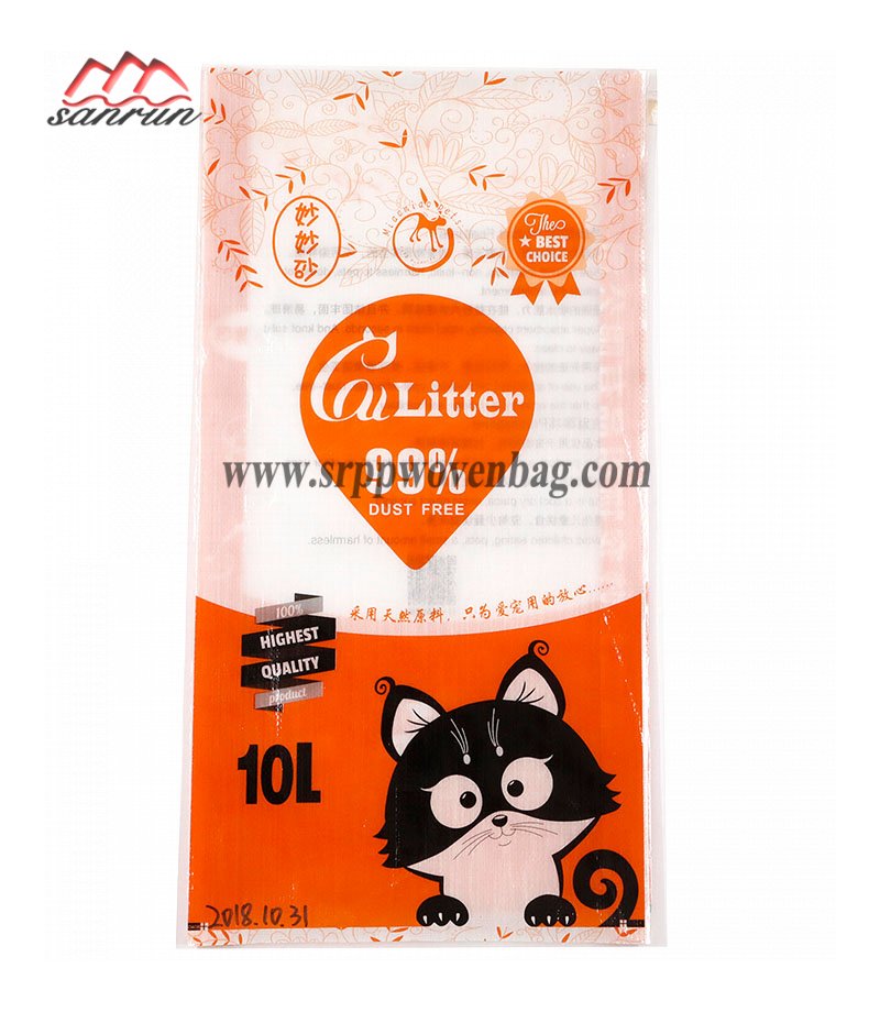 BOPP Woven Cat Litter Bag With Handle