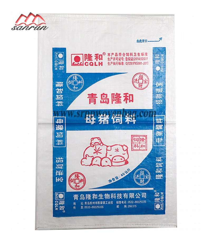 Offset Printing PP Woven Bag For 40kg Feed
